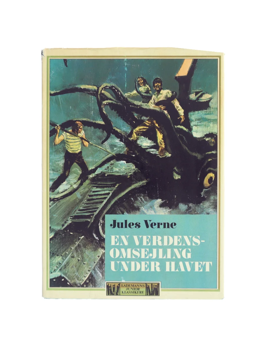 Forsiden af En verdensomsejling under havet (Vingt mille lieues sous les mers) af Jules Verne