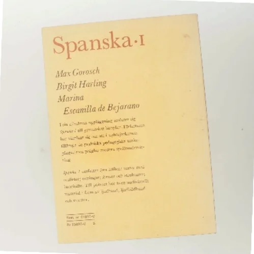 Övningsbok till Spanska I (Bog)