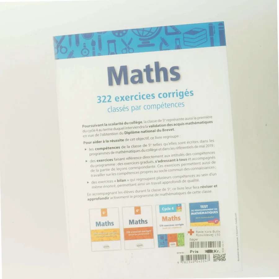Maths 5e - 322 exercices corrigés classés par compétences af Ukendt forfatter (Bog)