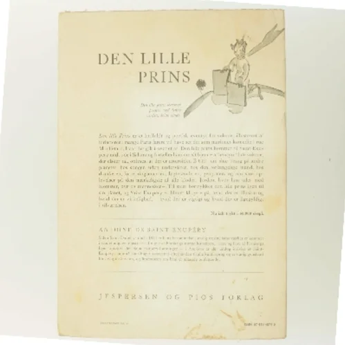 Den lille prins af Antoine de Saint-Exupéry (Bog)