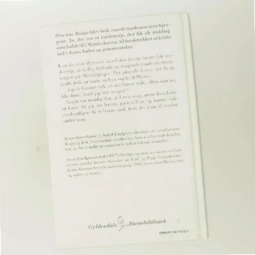 Ronja Røverdatter af Astrid Lindgren (Bog)