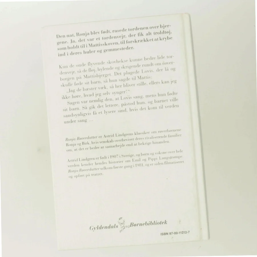 Ronja Røverdatter af Astrid Lindgren (Bog)