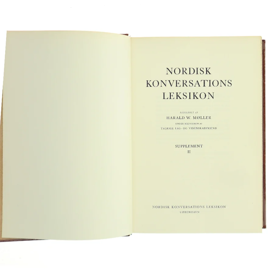 Nordisk Konversations Leksikon. Supplement II af Harald W. Moller (Bog)