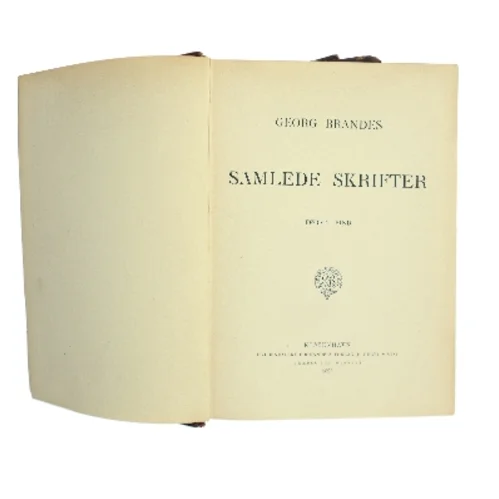 Samlede Skrifter. Første Bind af Georg Brandes (Bog)