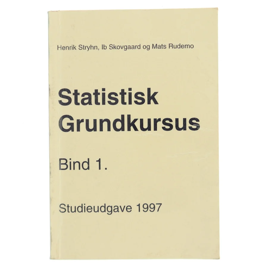 Statistisk Grundkursus. Bind 1 (Bog)
