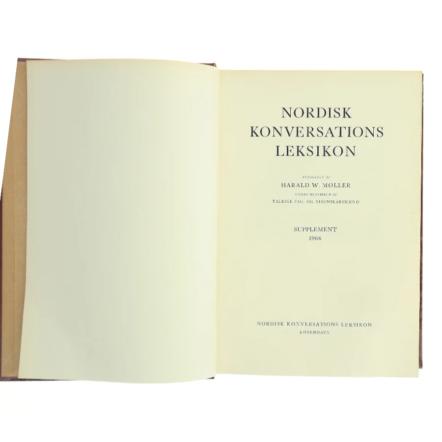 Nordisk Konversations Leksikon. Supplement 1966 af Harald W. Moller (Bog)