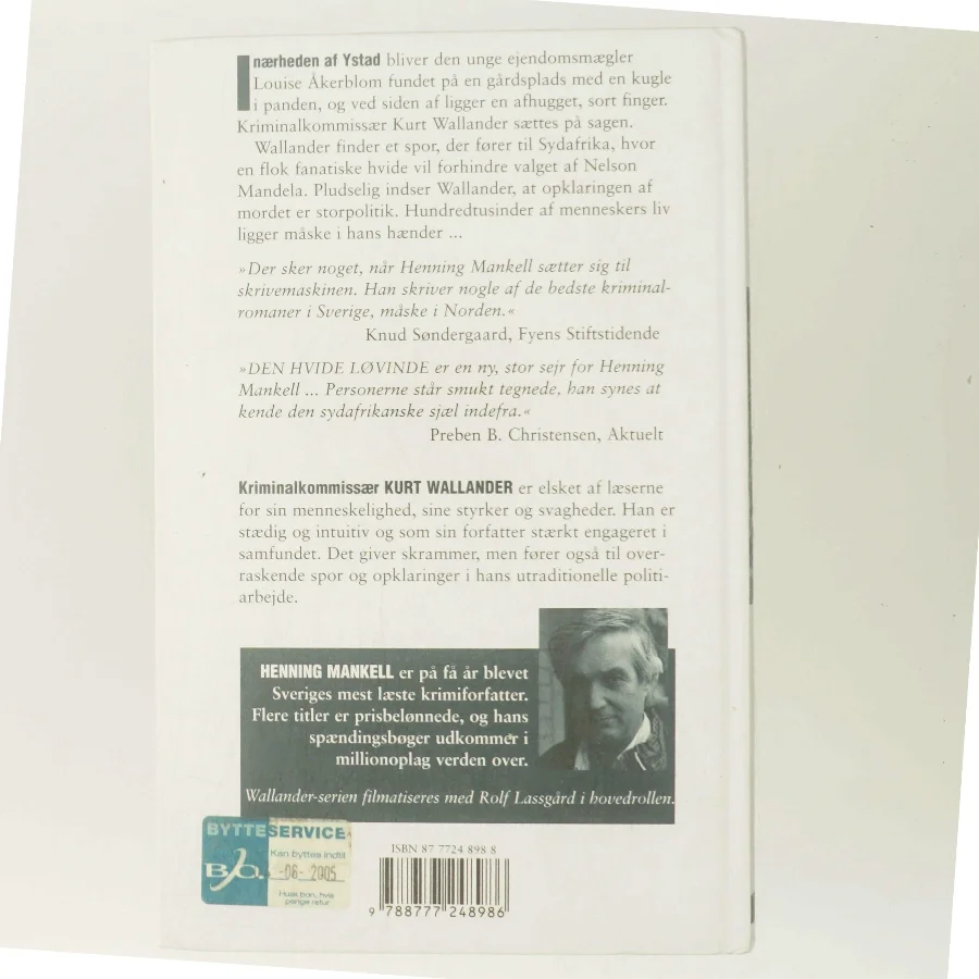Den hvide løvinde af Henning Mankell (Bog)
