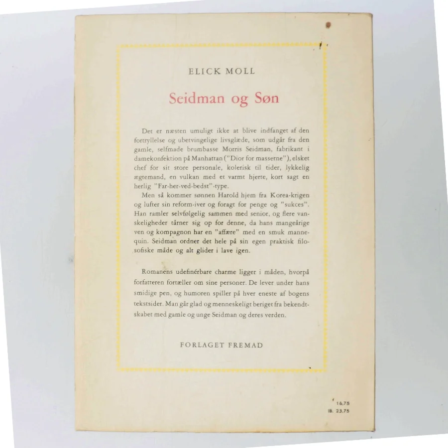 Seidman og Søn af Elick Moll (Bog)