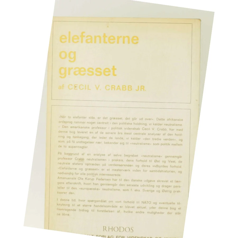 Elefanterne og græsset af Cecil V. Crabb Jr. (Bog)