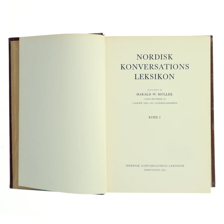 Nordisk Konversations Leksikon. Bind I af Harald W. Moller (Bog)
