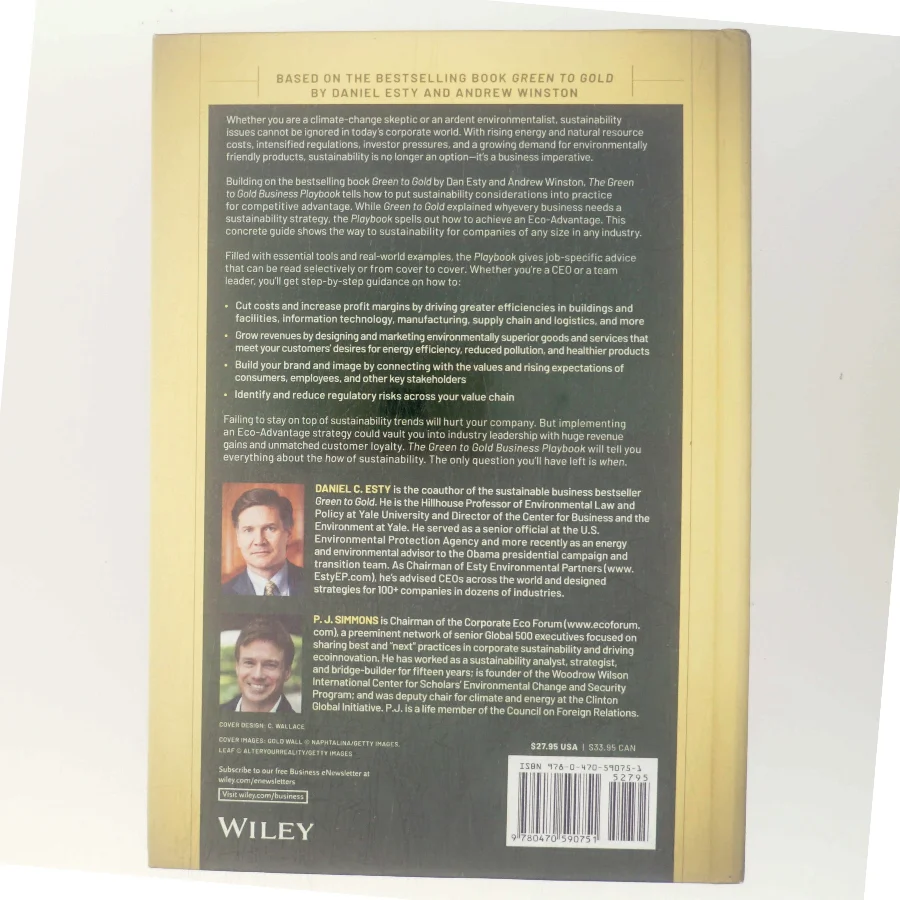 The green to gold business playbook : How to implement sustainability practices for bottom-line results in every business function (Bog)