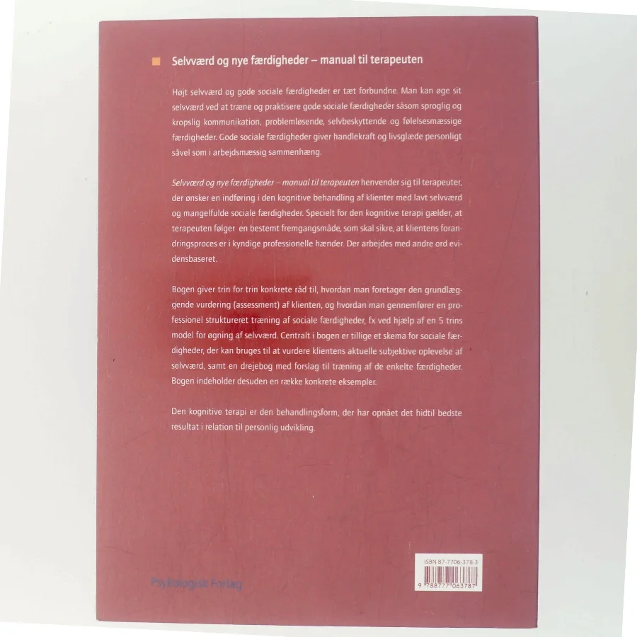 Selvværd og nye færdigheder - manual til terapeuten af Irene Henriette Oestrich (Bog)