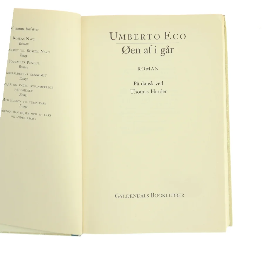 Øen af i går af Umberto Eco (Bog)