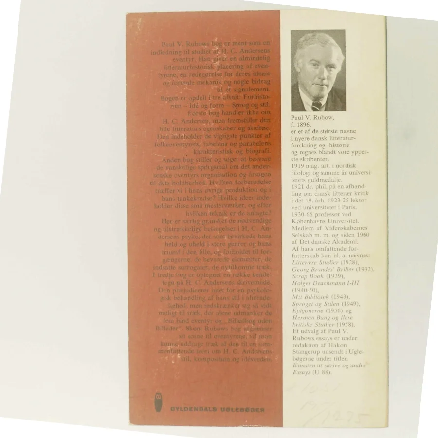 H. C. Andersens Eventyr af Paul V. Rubow (Bog)