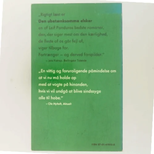 Den ubetænksomme elsker af Leif Panduro (Bog)