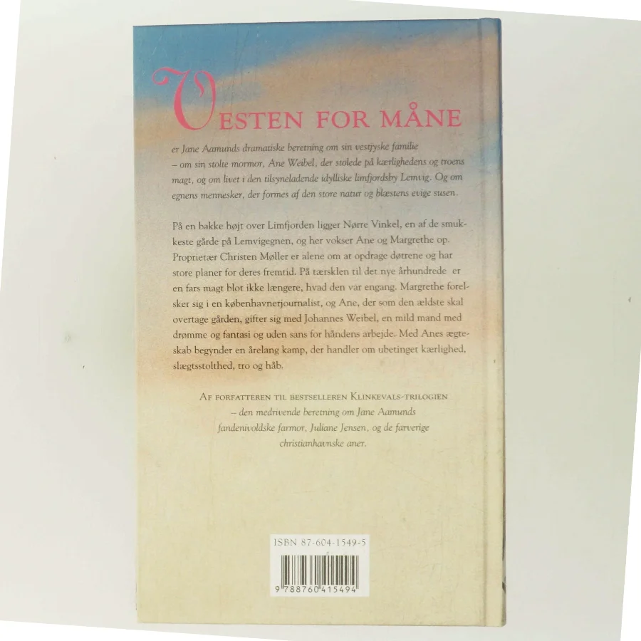 Vesten for måne af Jane Aamund (Bog)
