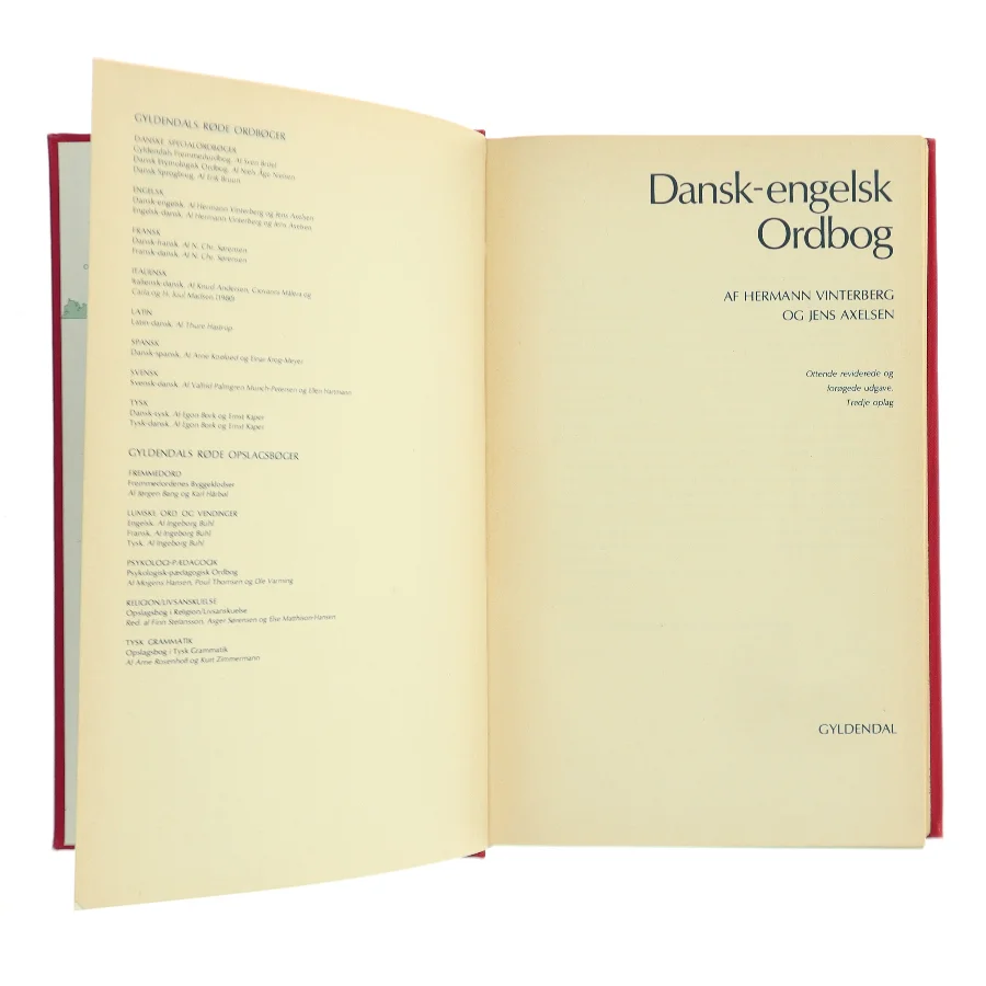 Dansk-engelsk Ordbog (Bog)