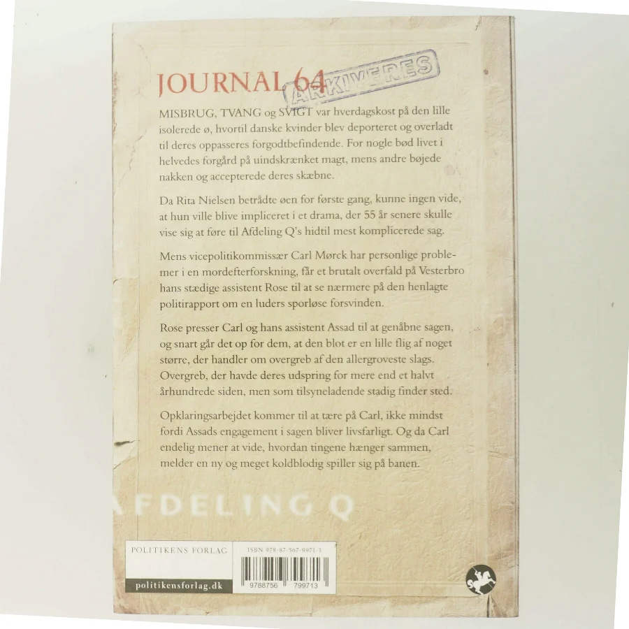Journal 64 af Jussi Adler-Olsen (Bog)