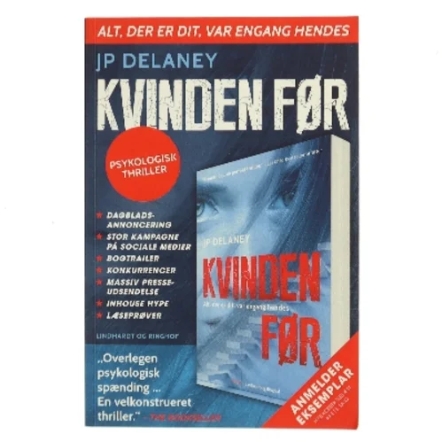 Kvinden før af JP Delaney (Bog)