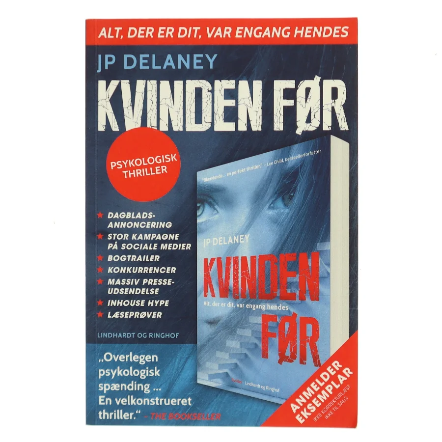 Kvinden før af JP Delaney (Bog)