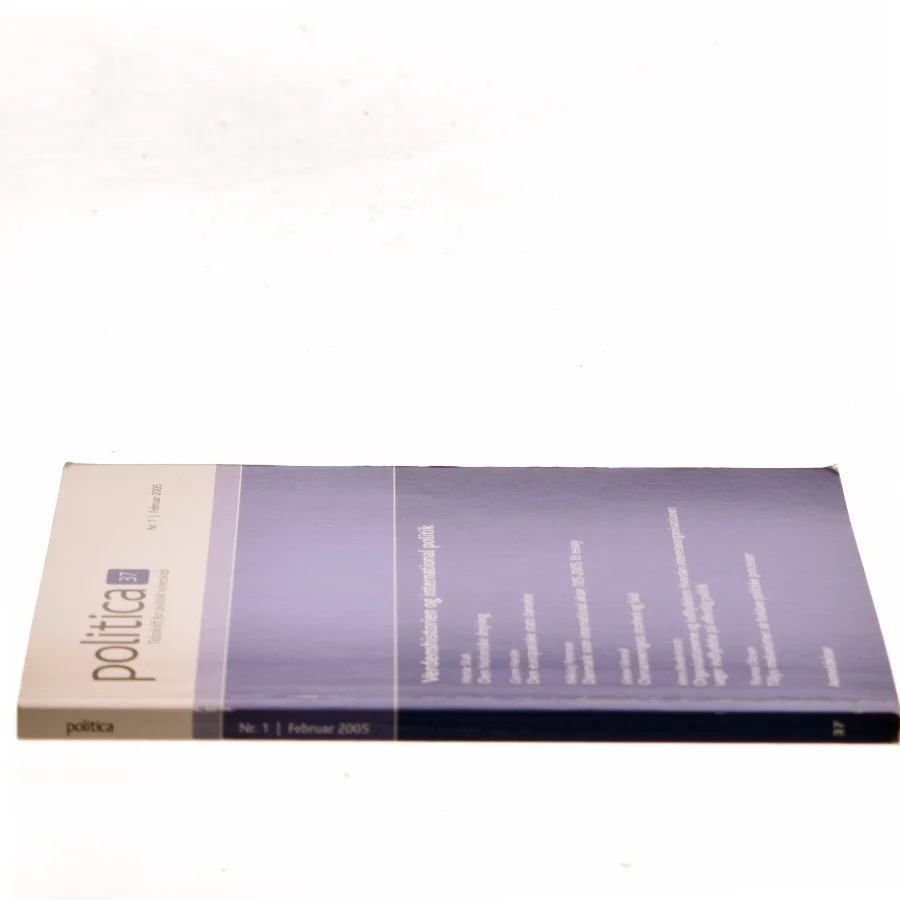 Verdenshistorien og international politik. Politica 37 nr. 1 februar 2005 (Bog)