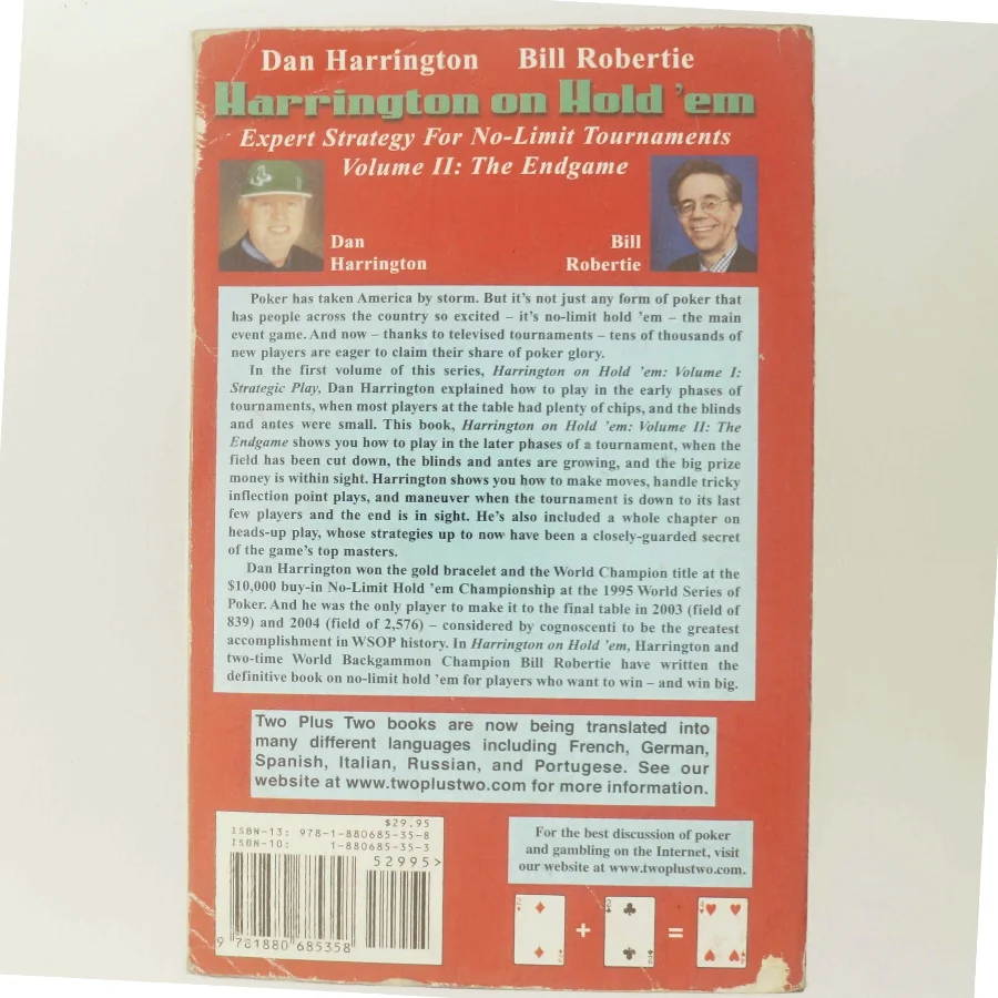 Harrington on Hold 'em : expert strategy for No-limit tournaments. Volume 2, The endgame af Dan Harrington (Bog)