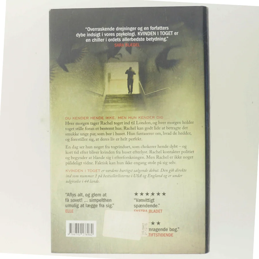 Kvinden i toget : thriller (Klassesæt) af Paula Hawkins (Bog)
