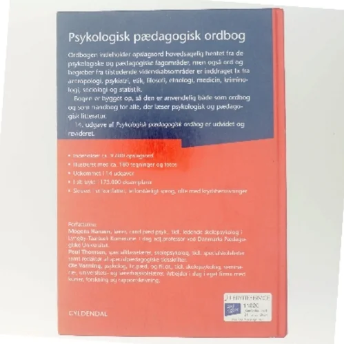Psykologisk pædagogisk ordbog (Bog)