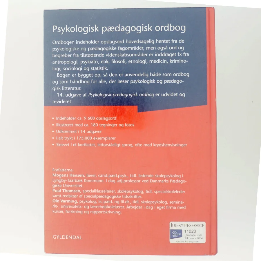 Psykologisk pædagogisk ordbog (Bog)
