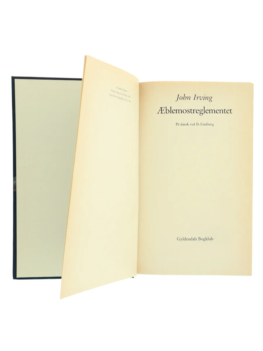 Forsiden af Æblemostreglementet (The Cider House Rules) af John Irving