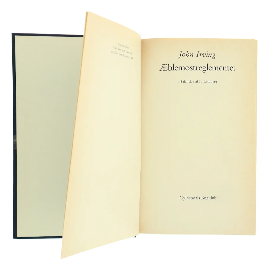 Æblemostreglementet af John Irving (Bog)