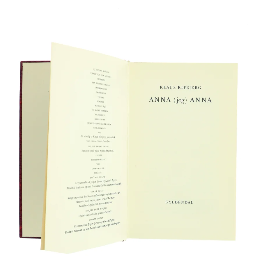 Anna (jeg) Anna af Klaus Rifbjerg (Bog)