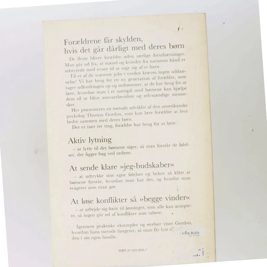Forældreuddannelse af Thomas Gordon (Bog)