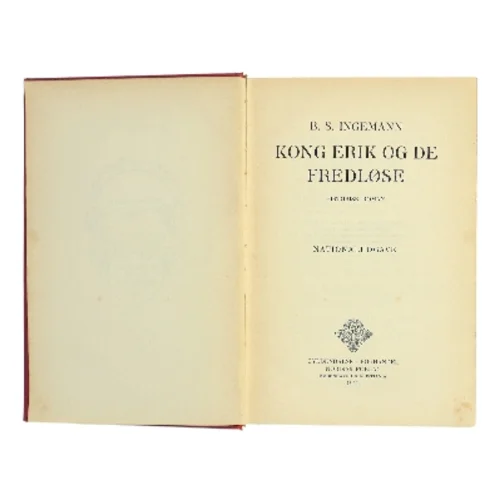 Kong Erik og de fredløse af B. S. Ingemann (Bog)