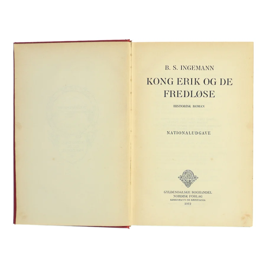 Kong Erik og de fredløse af B. S. Ingemann (Bog)