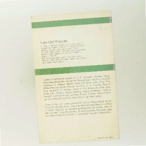 Punktnedslag i dansk litteratur 1880-1970 af Lars-Olof Franzén (Bog)
