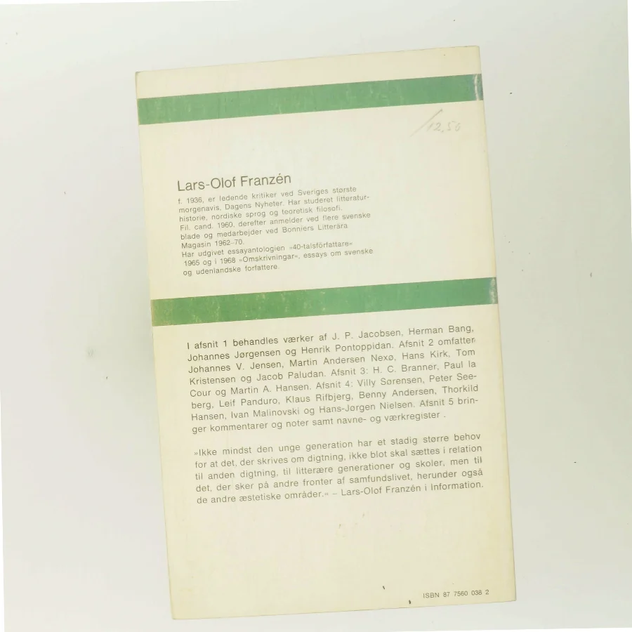 Punktnedslag i dansk litteratur 1880-1970 af Lars-Olof Franzén (Bog)