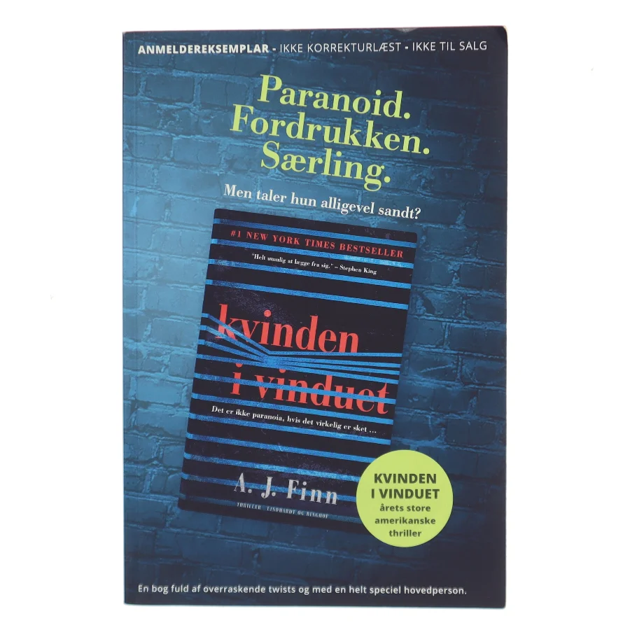 Kvinden i vinduet af A. J. Finn (Bog)
