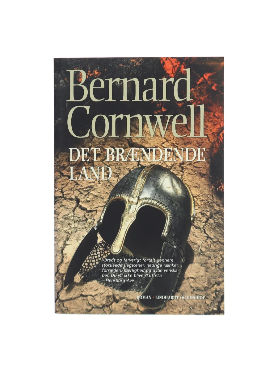 Forsiden af Det brændende land (The Burning Land) af Bernard Cornwell