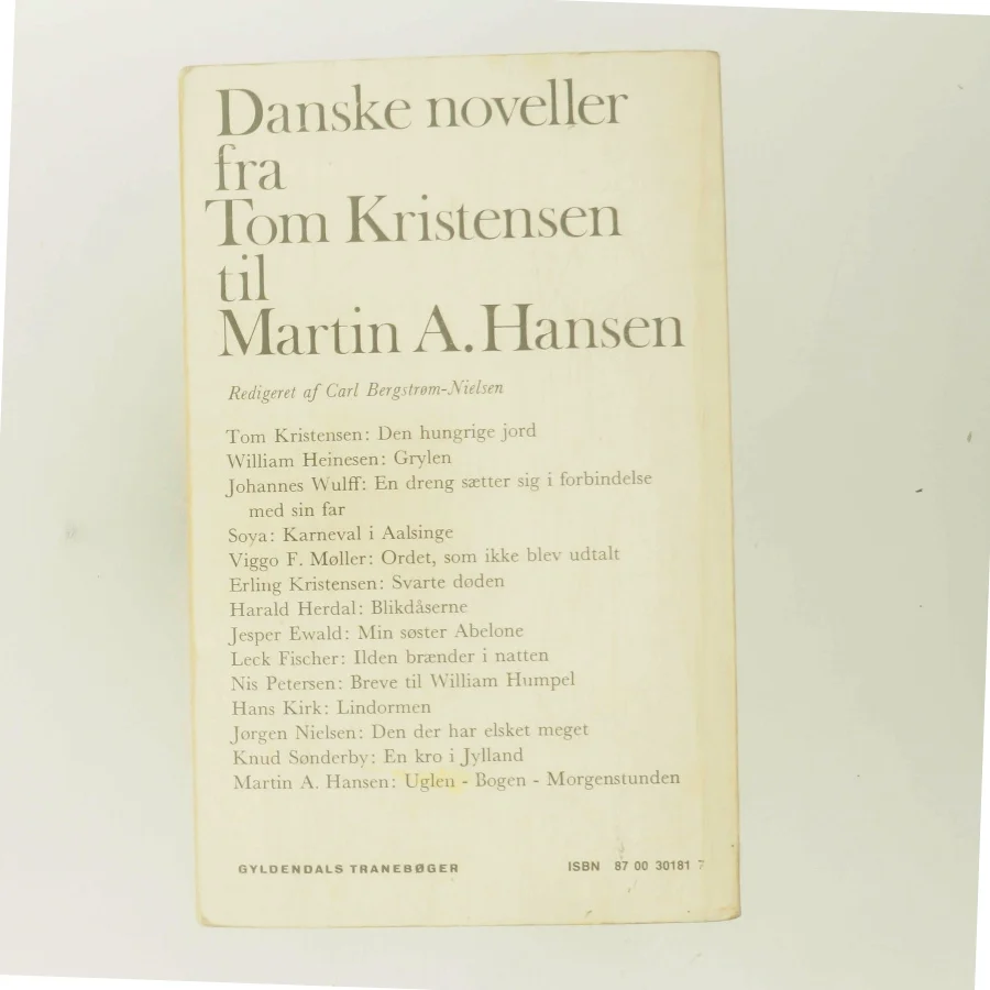 Danske noveller fra Tom Kristensen til Martin A. Hansen (Bog)
