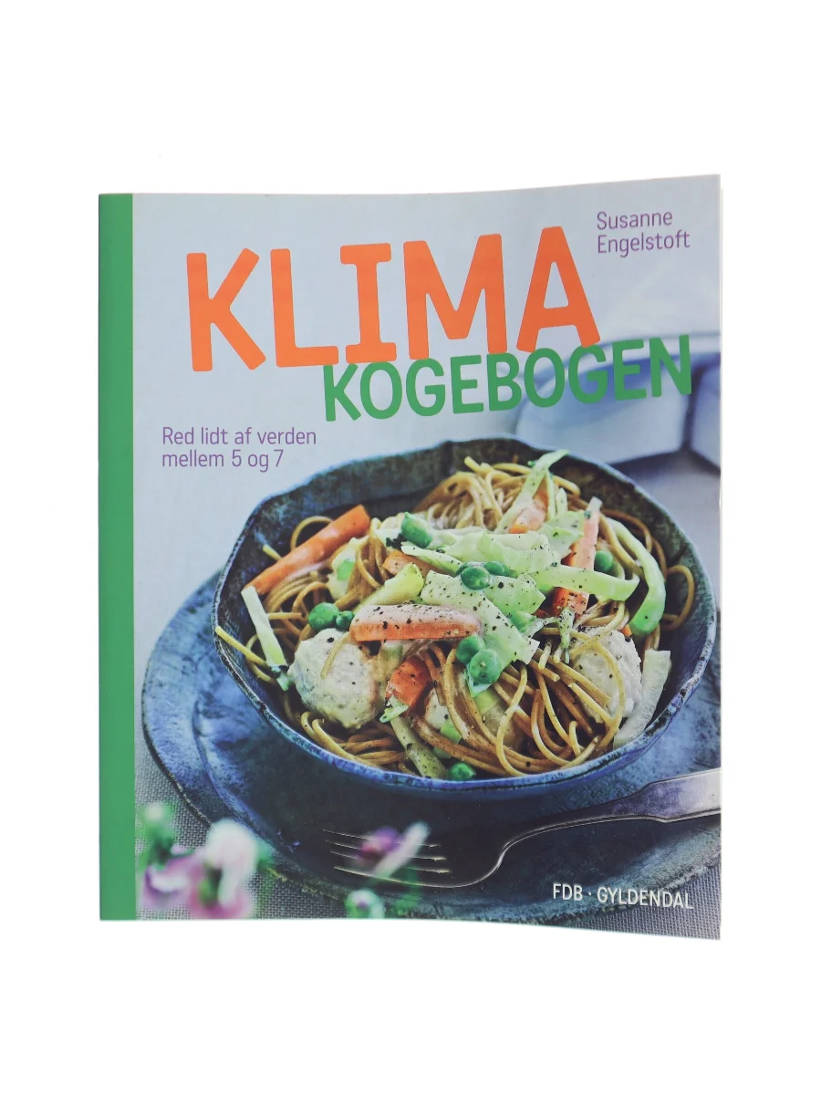 Forsiden af Klima kogebogen af Susanne Engelstoft