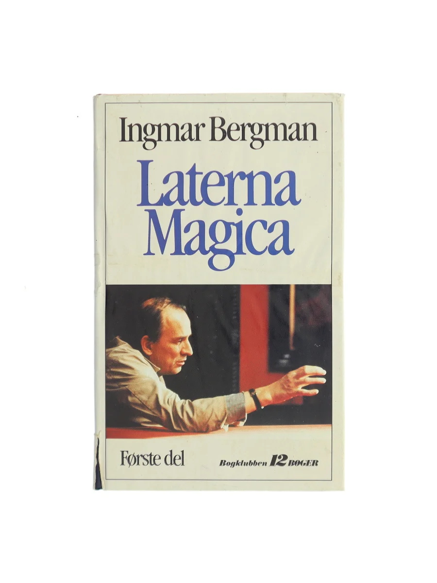 Forsiden af Laterna magica. Første del af Ingmar Bergman