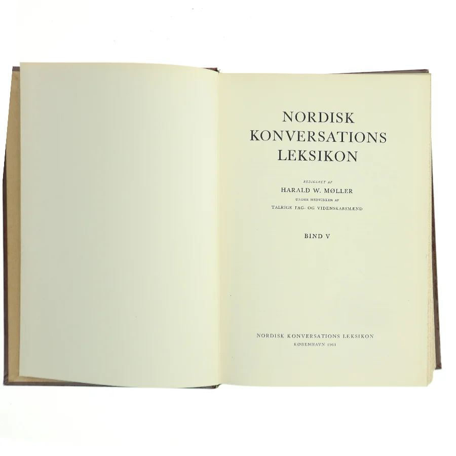 Nordisk Konversations Leksikon. Bind V af Harald W. Moller (Bog)