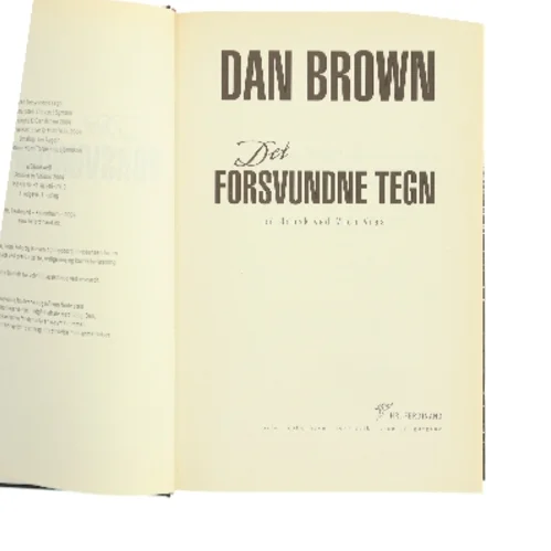 Det forsvundne tegn af Dan Brown (Bog)