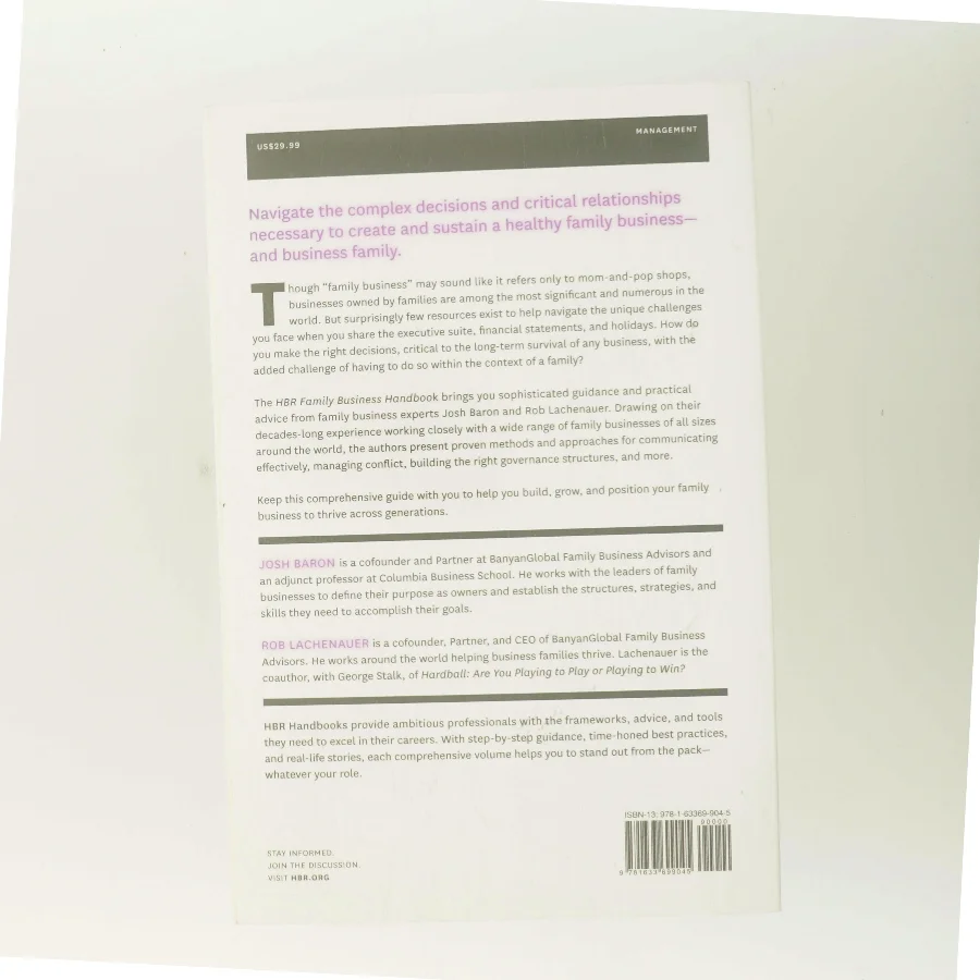 The Harvard Business Review Family Business Handbook (Bog)
