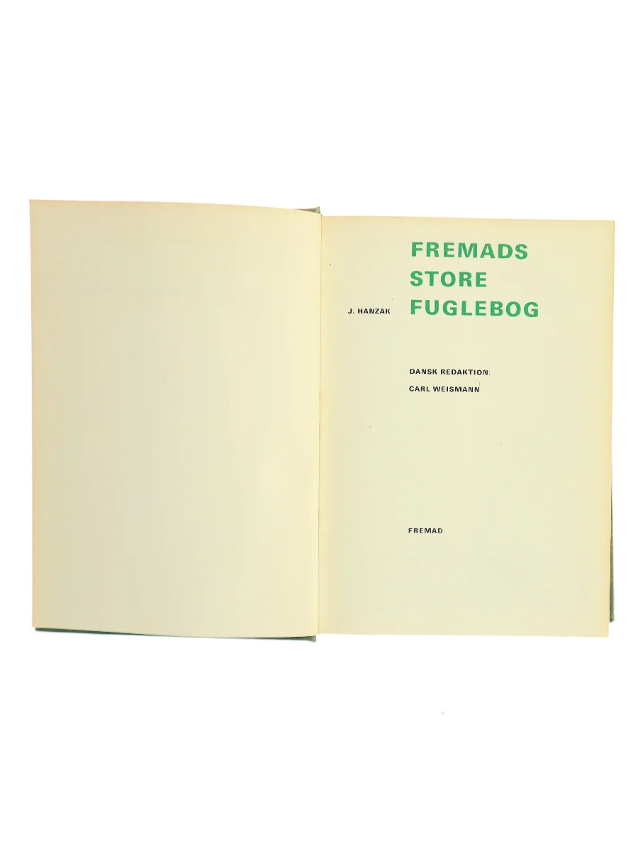 Forsiden af Fremads store fuglebog af J. Hanzak