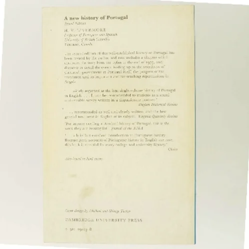 A New History of Portugal af H. V. Livermore (Bog)