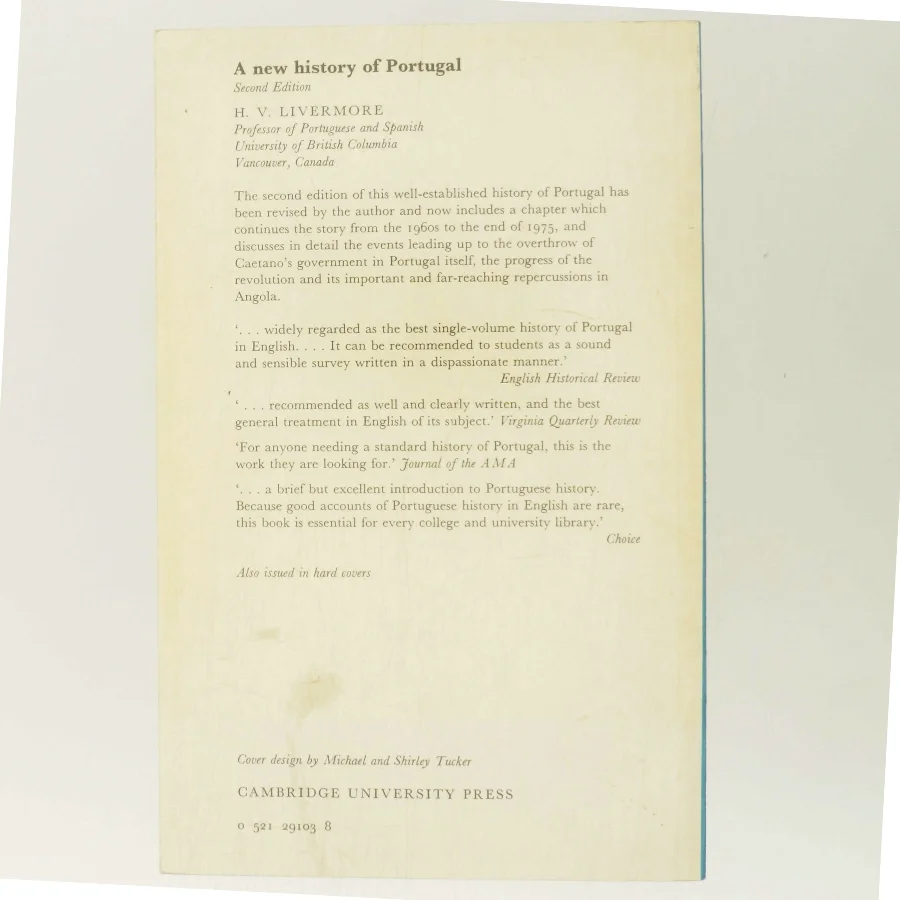 A New History of Portugal af H. V. Livermore (Bog)