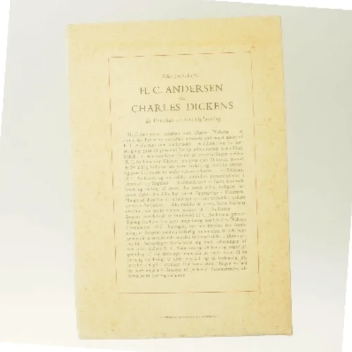 H. C. Andersen og Charles Dickens af Elias Bredsdorff (Bog)