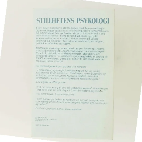 Stillehetens psykologi af Are Holen (red.) (Bog)